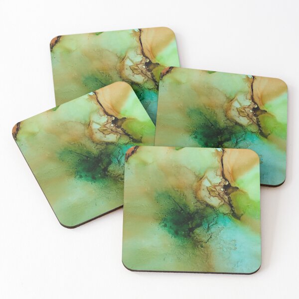 Item preview, Green Patina Alcohol Ink designed and sold by Artfully Abstracted.