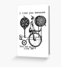 An amusing kind of man Greeting Card