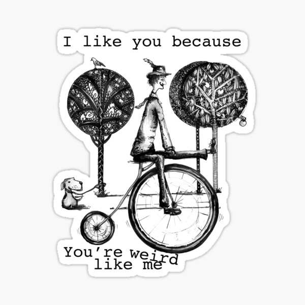An amusing kind of man Sticker
