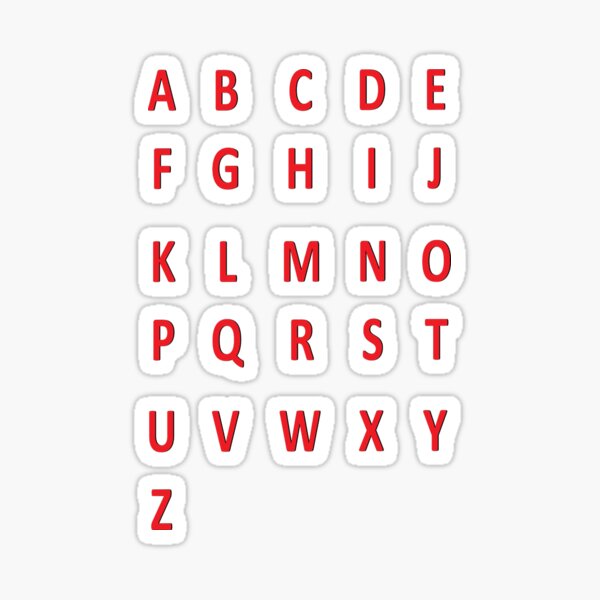 Item preview, complete alphabet - red designed and sold by ZiphGames.