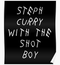 Curry Drake Shot (White) Poster