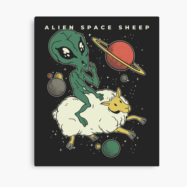 "sheep,aliens" Canvas Print for Sale by Ninjabunny19 Redbubble