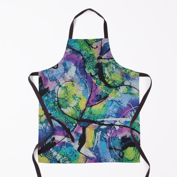 Item preview, Abstract Textured Batik With Crackle in Blues and Greens designed and sold by Leslie Rogers Todder.