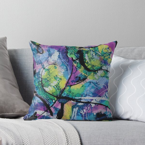 Item preview, Abstract Textured Batik With Crackle in Blues and Greens designed and sold by Leslie Rogers Todder.
