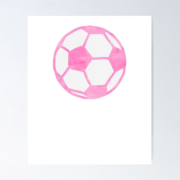 Aperçu de l'œuvre Ballon Soccer Rose Femme Aquarelle Femme Football créée et vendue par thefrshmachine.
