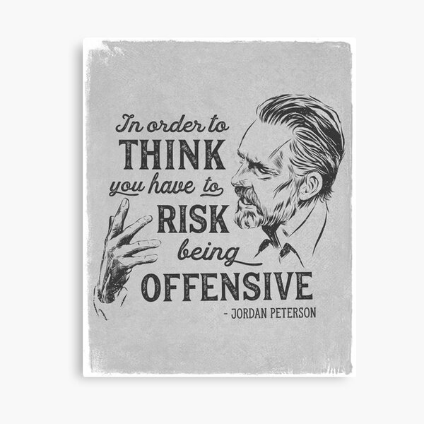 Jordan Peterson Illustration and Quote Canvas Print