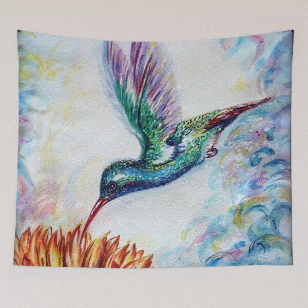 Item preview, Hummingbird - feeding on sunflower designed and sold by Harsh  Malik.
