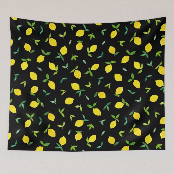 Item preview, Lemon Citrus on Black Spring Summer Happy Pop designed and sold by franzandsabina.
