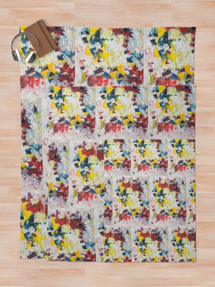 Alternate view of Abstract Petals in Motion Throw Blanket