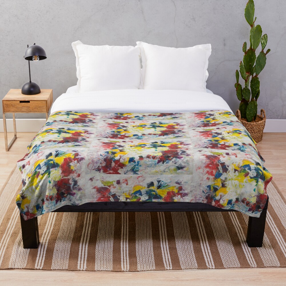Abstract Petals in Motion Throw Blanket