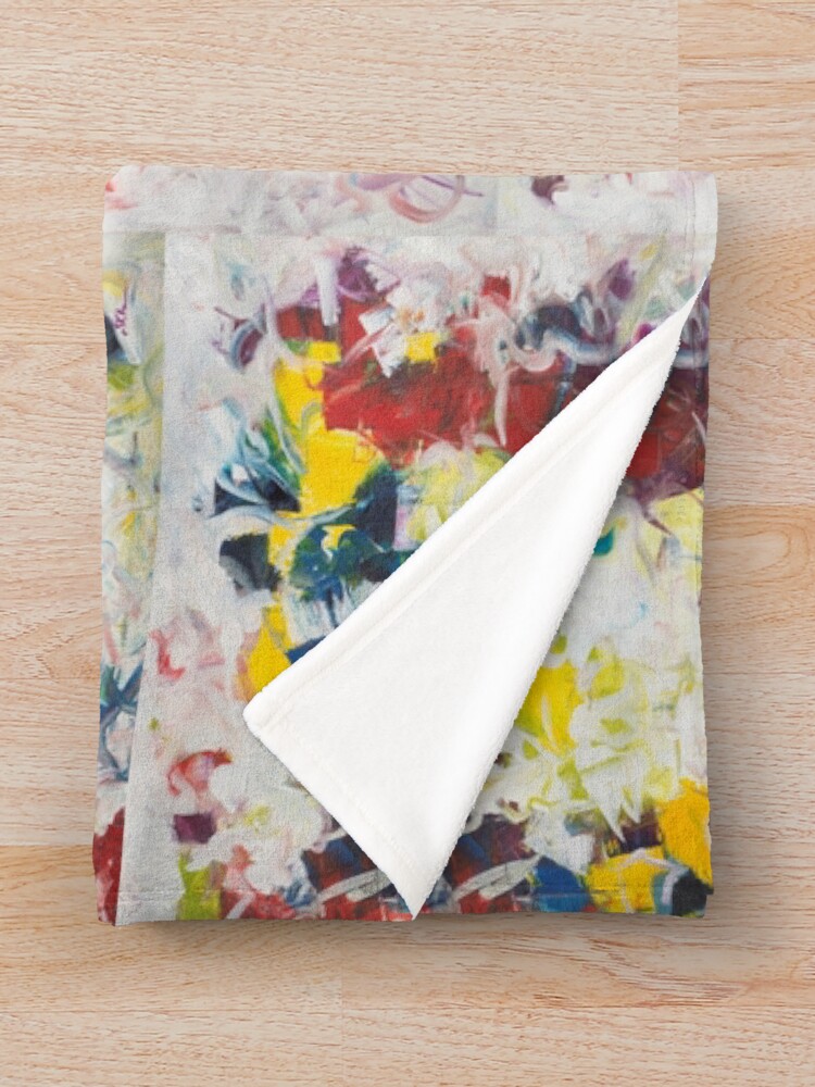 Alternate view of Abstract Petals in Motion Throw Blanket