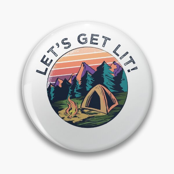 Item preview, funny let's get lit camping shirt designed and sold by CreationFirm.