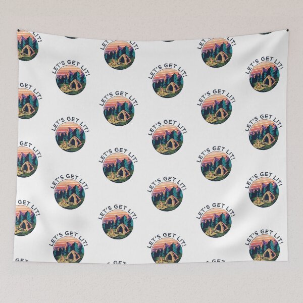 Item preview, funny let's get lit camping shirt designed and sold by CreationFirm.