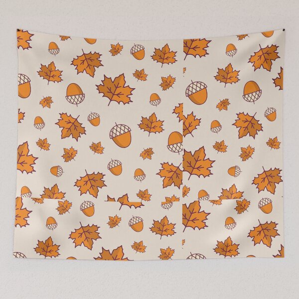 Item preview, Acorn and Autumn Leaves Pattern | Fall Design designed and sold by rachelchxn.