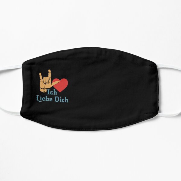 Ich Liebe Dich, Liebeszeichen, ich liebe dich auf Deutsch Flache Maske