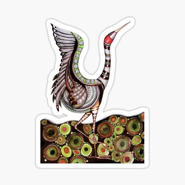 Dancing brolga Sticker
