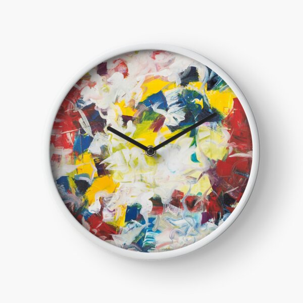 Abstract Petals in Motion Clock