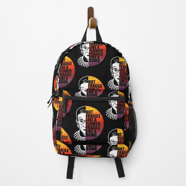 Item preview, Fragile Like a Bomb RBG Saying Vintage Retro Sunset Half Circle designed and sold by Jennifer Church.