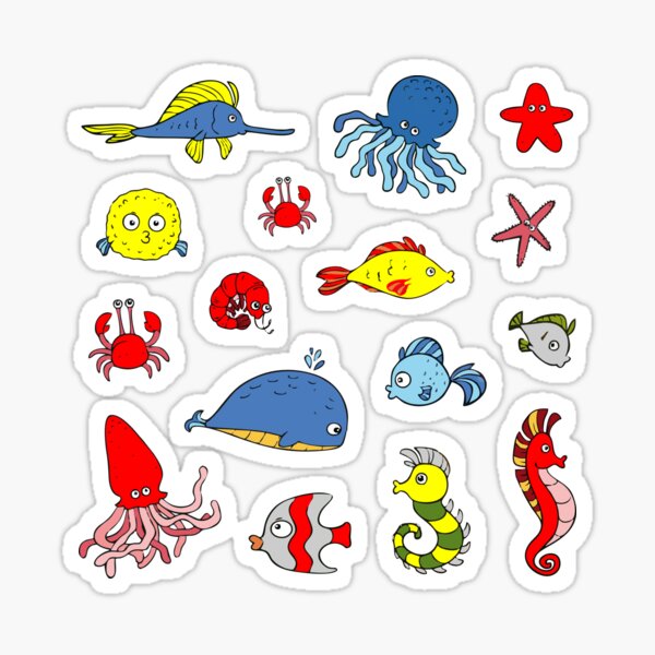 Fish Sea Life Collection Sticker