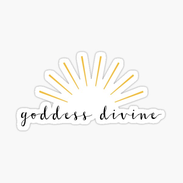 Minimal Goddess Divine Print Sticker