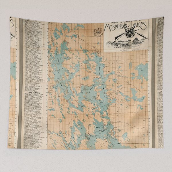 Item preview, 1899 Vintage Map of Muskoka Lakes designed and sold by Gin  Neko.