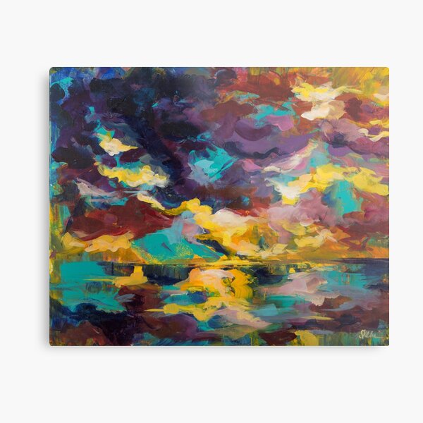Lighthouse in Sunset Metal Print