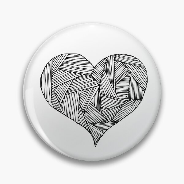 Item preview, Heart shape- line pattern designed and sold by Wendy Steinberg Artist.