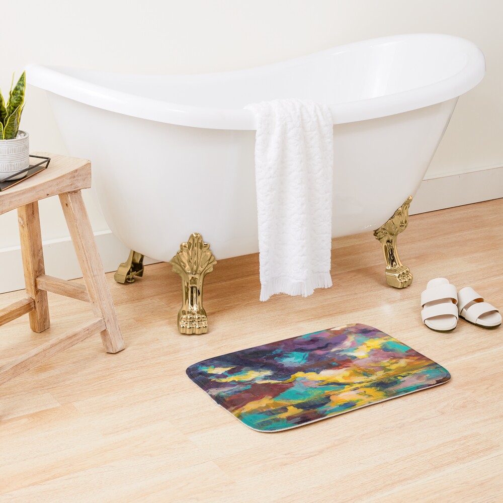 Lighthouse in Sunset Bath Mat