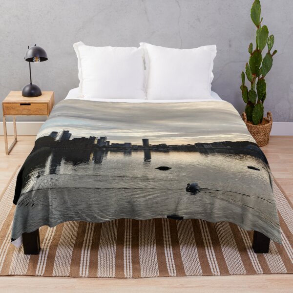 Item preview, surrey quays docks london canary wharf sunrise swan designed and sold by am-mantilla2156.
