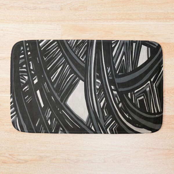 Item preview, Nighttime Rollercoaster Black and White Original Acrylic Painting Abstract Art designed and sold by Paint2morrow.