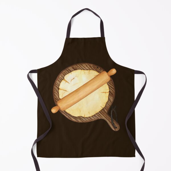 Item preview, Rolling Out Dough Pastry On A Big Round Wooden Board designed and sold by Alicia Chee.
