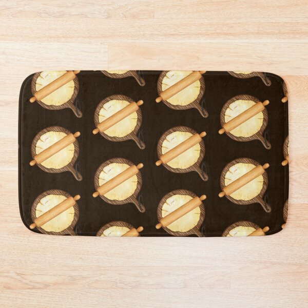Item preview, Rolling Out Dough Pastry On A Big Round Wooden Board designed and sold by Alicia Chee.