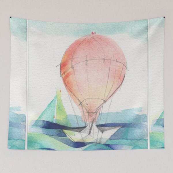 Item preview, hot-air balloon - watercolor designed by Tizi Graphics designed and sold by TiziGraphics.