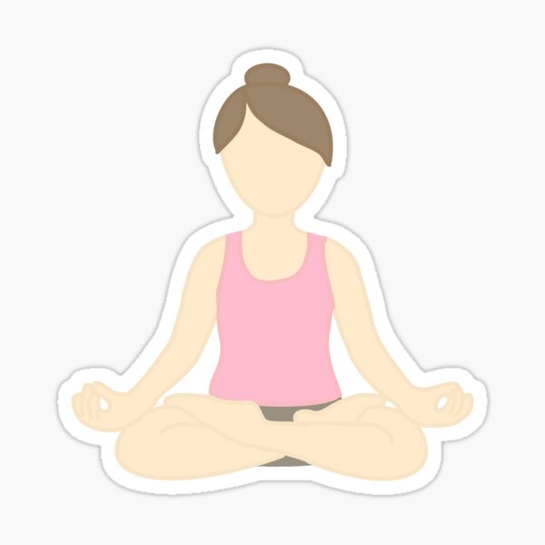 "Yoga Girl" Sticker by EttieTheYettie Redbubble
