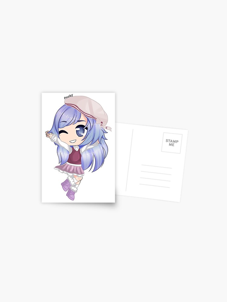 Gacha Life - Gacha girl with pink hair Postcard for Sale by pockyartstudio