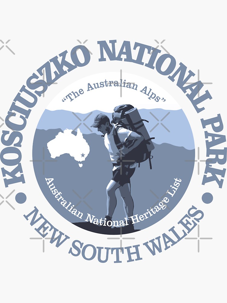 Thumbnail 3 of 3, Sticker, Kosciuszko National Park (BG) designed and sold by curranmorgan.