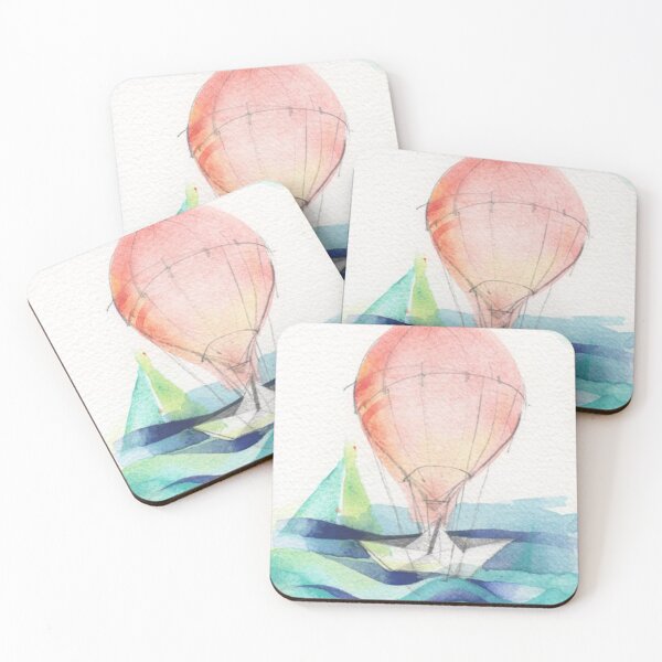 Item preview, hot-air balloon - watercolor designed by Tizi Graphics designed and sold by TiziGraphics.