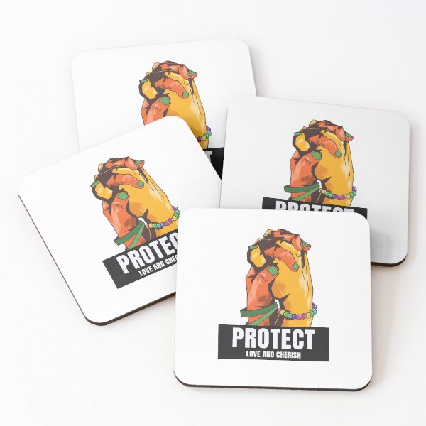 Item preview, Protect Love and Cherish Hands designed and sold by BLAKVERSE DESIGNS.