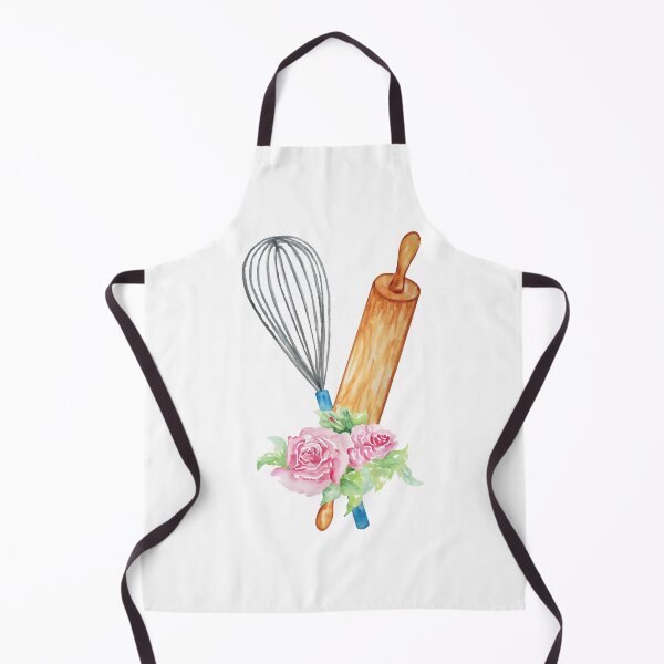 Item preview, Metal Whisk and Wooden Rolling Pin with a Flower Design designed and sold by Alicia Chee.