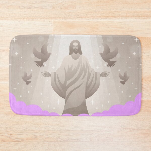Item preview, Jesus Bathmat  designed and sold by IbdArt Design.