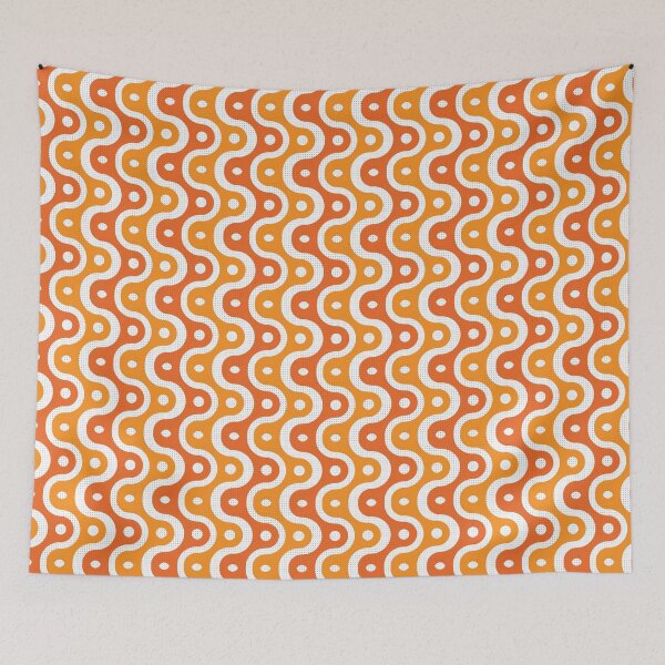 Item preview, Microbial Life Geometric Pattern – Orange designed and sold by RoguePatterns.