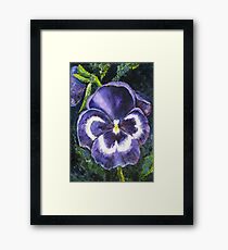 The Giant Purple Pansy Acrylic Painting Framed Print
