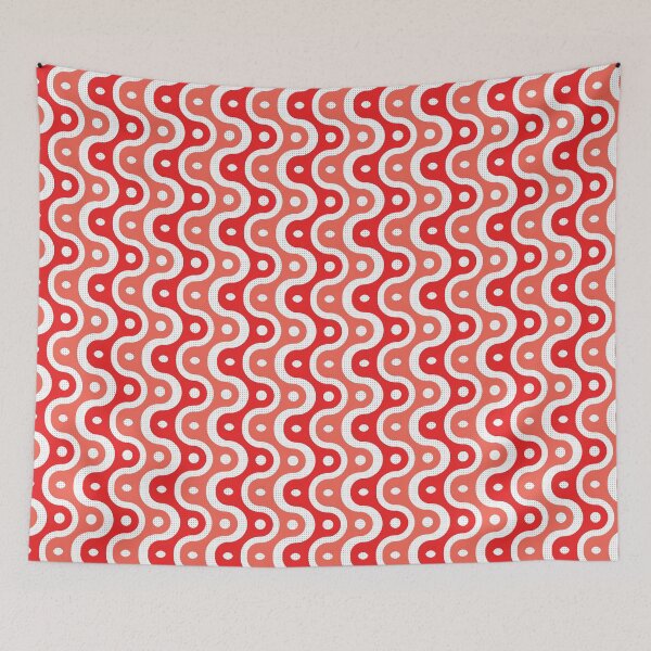 Item preview, Microbial Life Geometric Pattern – Red designed and sold by RoguePatterns.