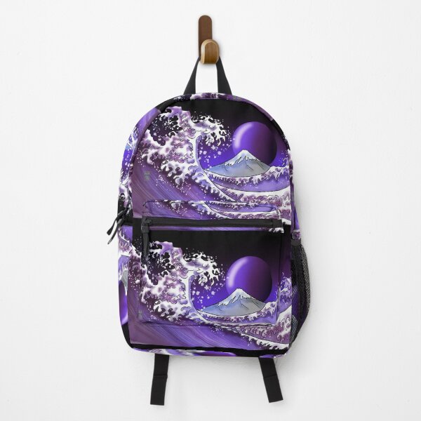 Item preview, The Great Wave off Kanagawa with a purple moon designed and sold by CuisineCat.