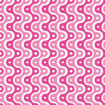 Artwork thumbnail, Microbial Life Geometric Pattern – Fuchsia by RoguePatterns