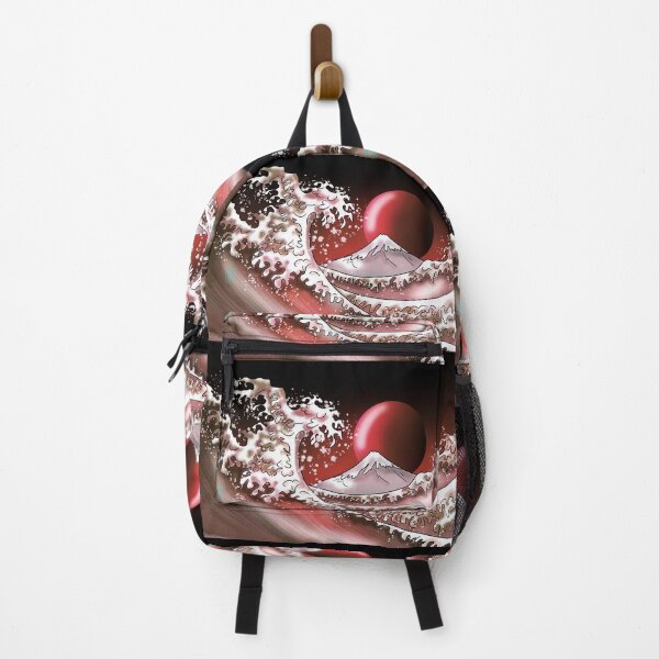 Item preview, The Great Wave and a blood red moon designed and sold by CuisineCat.