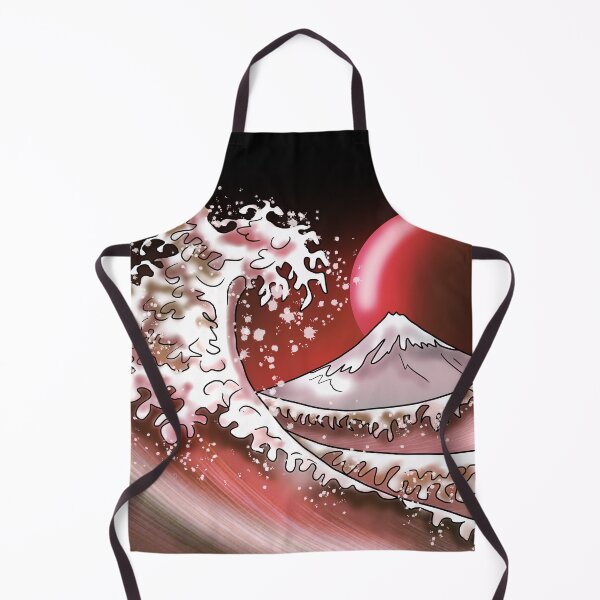 Item preview, The Great Wave and a blood red moon designed and sold by CuisineCat.