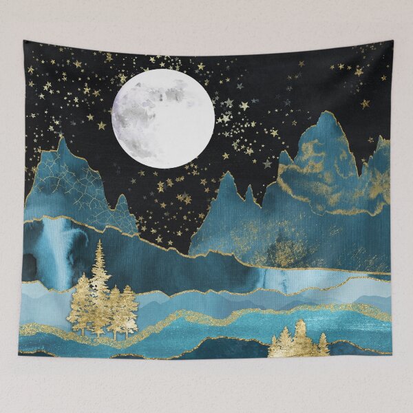 Item preview, Aventura en Blue Mountain Gold Indigo designed and sold by artcascadia.