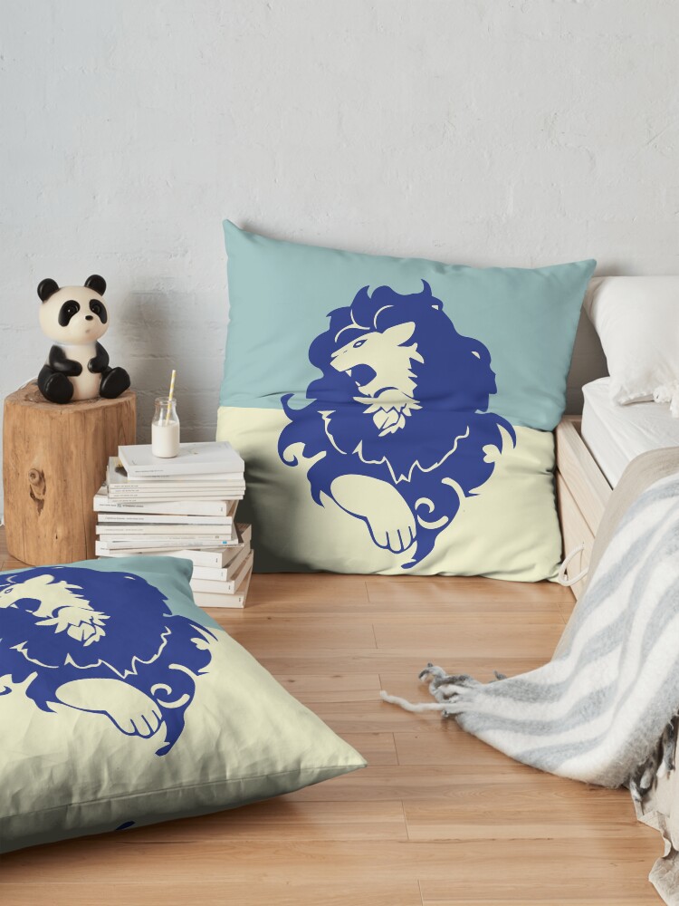 Alternate view of Blue lions Floor Pillow