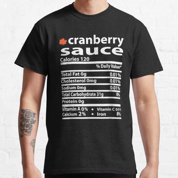 thanksgiving food label shirts